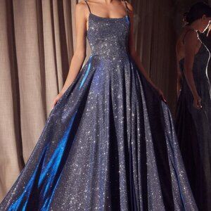 Bridesmaid Dress, Prom Dress, blue, gold, pink, black glitter ball gown